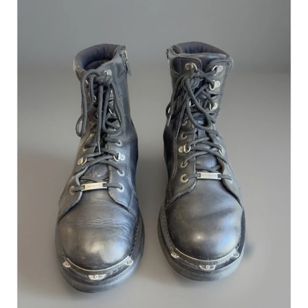 Harley Davidson Men's Diversion Casual Boot Steel Toe Black Leather Boot Size 10